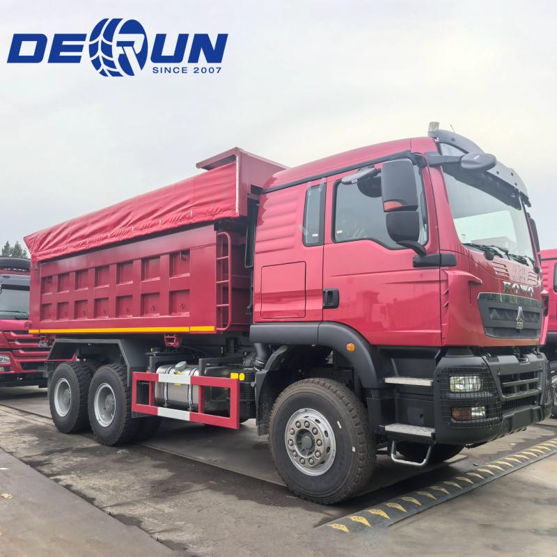 ایتھوپیا اور جبوتی کے لئے sinotruk Howo Tx 6x4 336HP ڈمپ ٹرک